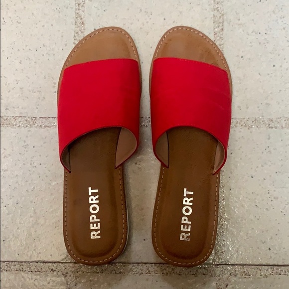 Report Shoes - WORN ONCE report red sandals